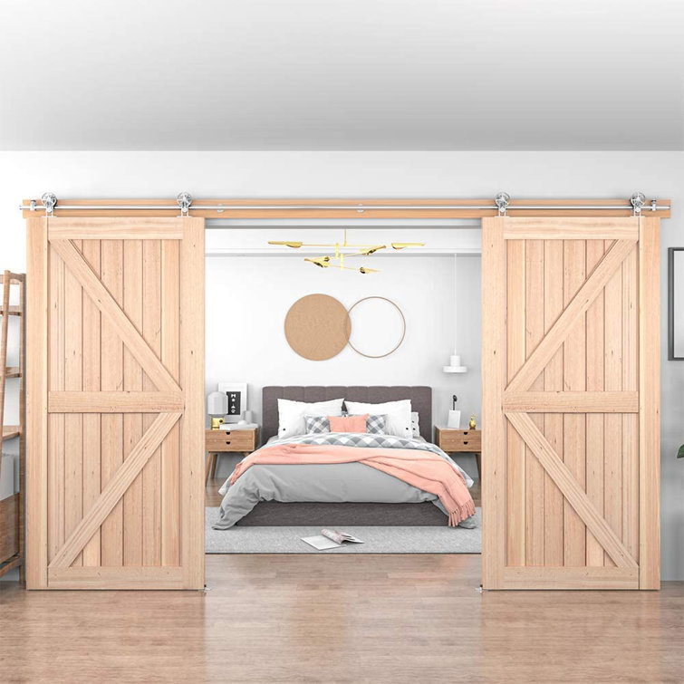 Watchmen Stainless Steel Sliding Barn Door Hardware Brushed Nickle